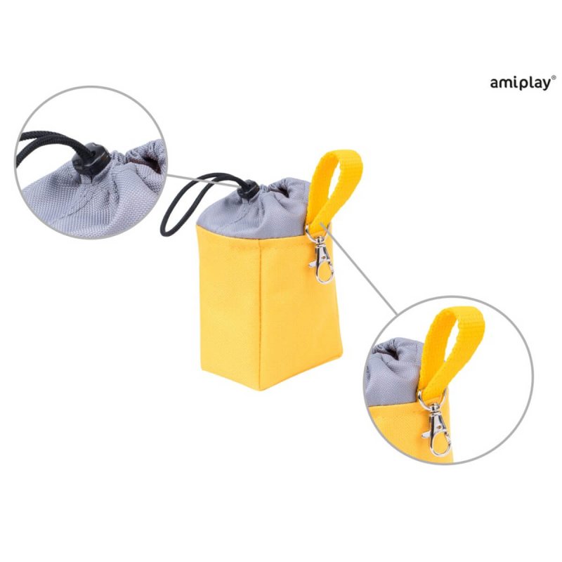 Amiplay τσαντάκι για λιχουδιές εκπαίδευση Samba, διαθέσιμο σε 8 χρώματα. Μεγάλη γκάμα αξεσουάρ για σκύλους Amiplay. Αγοράστε από την άνεση του σπιτιού σας.Χρώμα Κιτρινο.