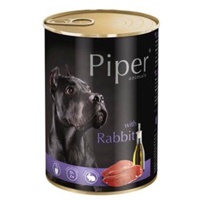 Πλήρης υγρή τροφή από την Piper σε κονσέρβα για ηλικιωμένους σκύλους με Κουνέλι.Διατίθεται σε συσκευασία κονσέρβα 800γρ.