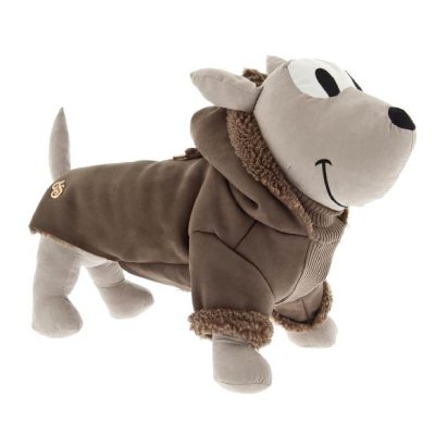 Μαλακό παλτό σκύλου από σουέτ εξωτερικά και γούνα εσωτερικά από την εταιρεία Ferribiella.