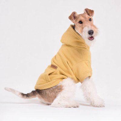Amiplay- Μπλουζα Φούτερ με κουκούλα Σκύλου- Hoodie Texas - Κίτρινο - 25cm