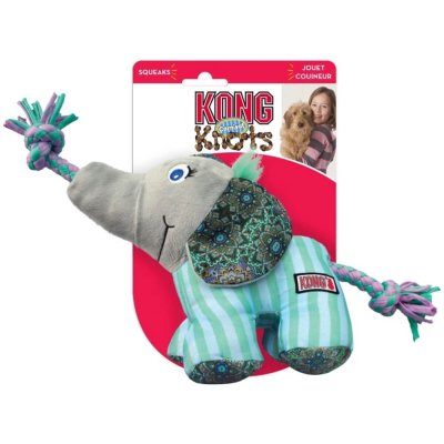 Λούτρινο παιχνίδι σκύλου  από την εταιρεία Kong - Knots Carnival Elephant με ήχο. Aνθεκτικά παιχνίδια που χαρίζουν πολλές ώρες διασκέδασης. Έχουν εσωτερικούς και εξωτερικούς κόμπους οι οποίοι σε συνδυασμό με την ποικιλία των υφών των υλικών που είναι κατασκευασμένα ικανοποιούν τα φυσικά ένστικτα μάσησης. Περιέχουν σφυρίχτρα.