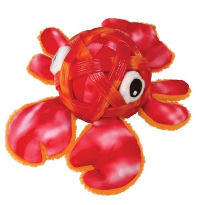 Kong - Sea Shells Lobster - με ήχο. Παιχνίδια με στρογγυλό εξωτερικό κέλυφος που βοηθά στο να αναπηδούν όταν παίζει ο ιδιοκτήτης με τον σκύλο. Με ήχους και διαφορετικές υφές για να καλύπτει τα φυσικά ένστικτα του σκύλου για μάσηση.