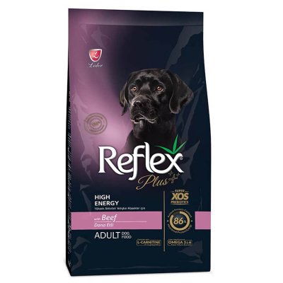 Πλήρης τροφή από την εταιρεία Reflex Plus, για δραστήριους και αυξημένες ανάγκες ενέργεια Adult/Ενήλικους σκύλους μεσαίου/ μεγάλου μεγέθους φυλών με Βοδινό και ρύζι Medium/Large Breed 